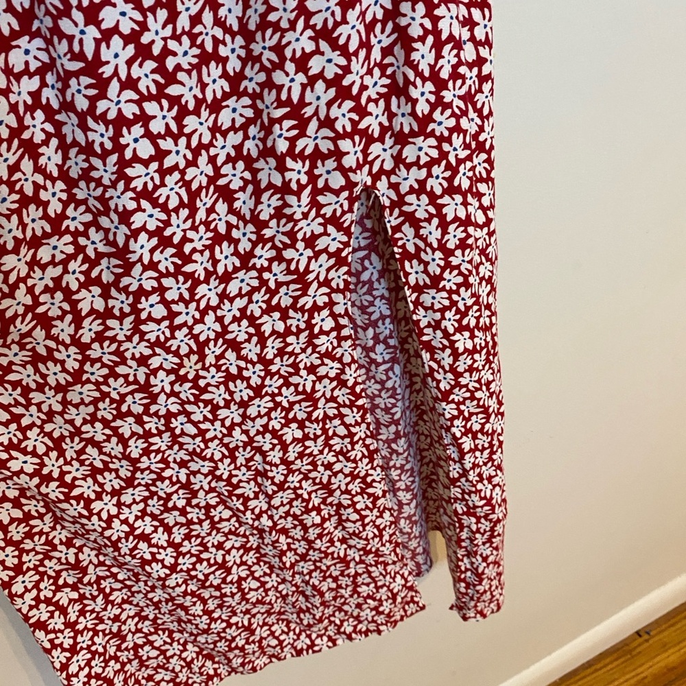 Reformation Red and White Floral Dress - Picture 3 of 10